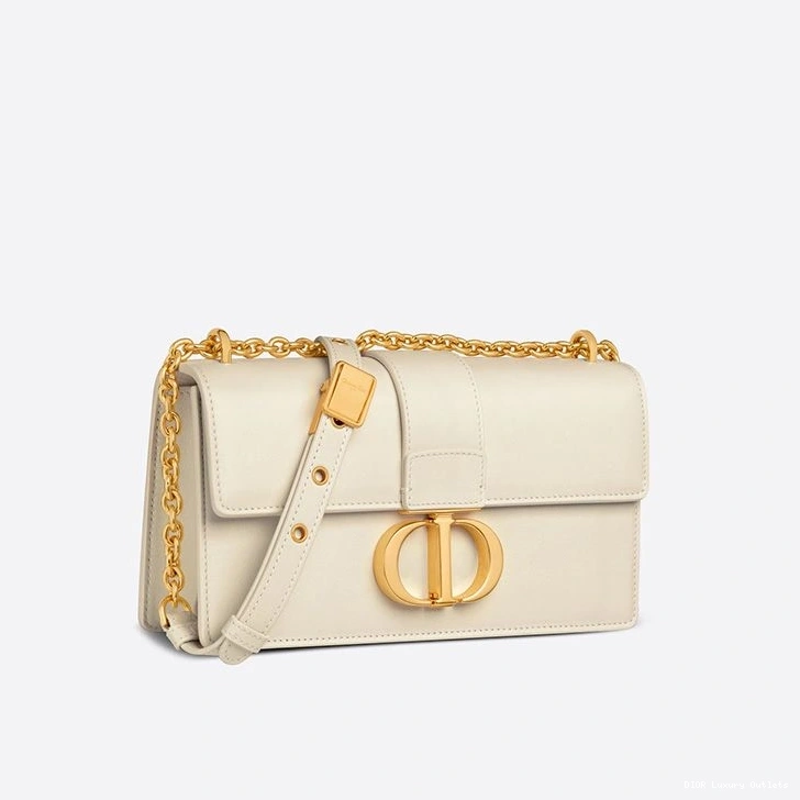 Cheap Dior White East-West 30 Bag With Montaigne Calfskin Chain 0708 Luxury